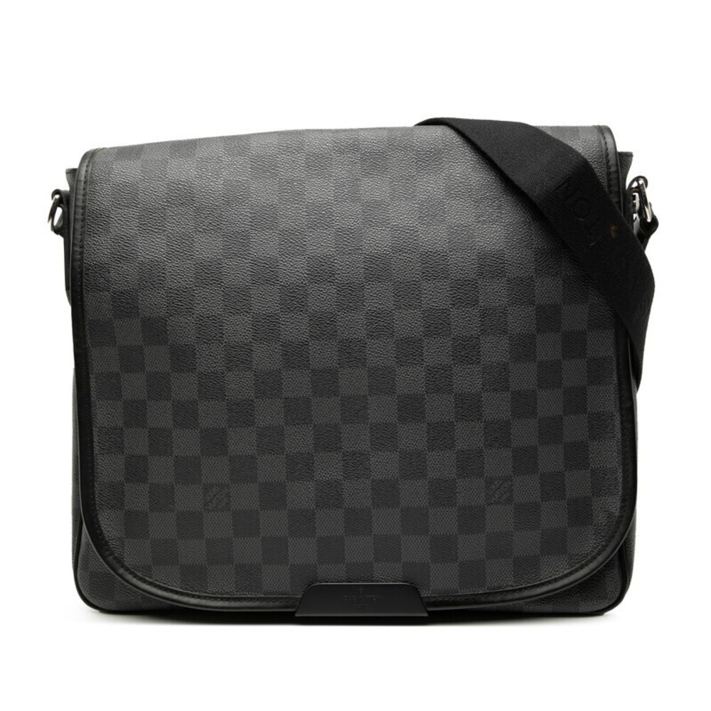Louis Vuitton Damier Graphite Black Daniel Crossbody Bag Black Leather